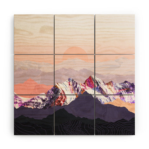 Iveta Abolina Peach Sunset Wood Wall Mural