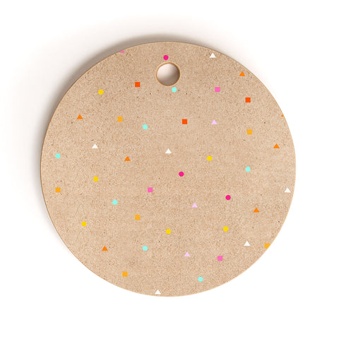 Iveta Abolina Peach Taffy Cutting Board Round