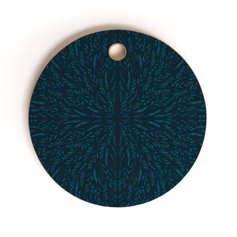 Iveta Abolina Peacock Pond Cutting Board Round