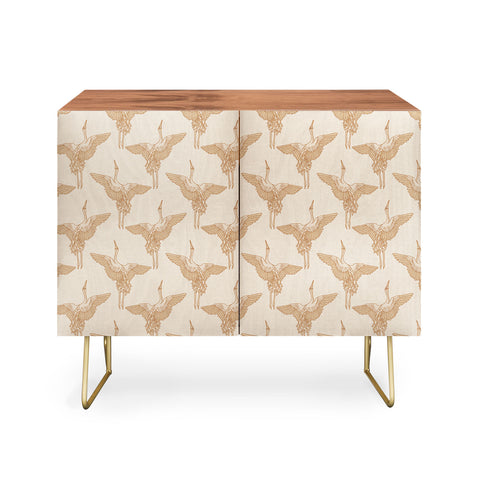 Iveta Abolina Pecan Cranes Cream Credenza