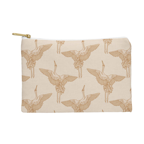 Iveta Abolina Pecan Cranes Cream Pouch