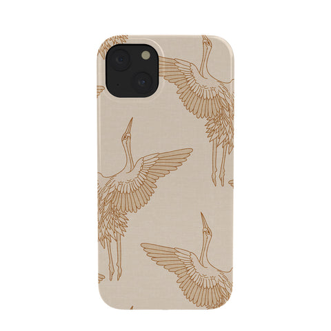 Iveta Abolina Pecan Cranes Cream Phone Case