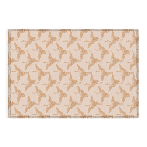 Iveta Abolina Pecan Cranes Cream Outdoor Rug