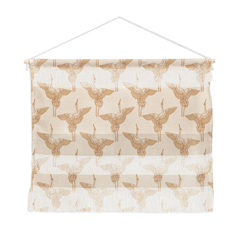 Iveta Abolina Pecan Cranes Cream Wall Hanging Landscape