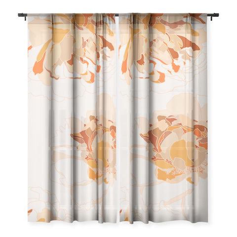 Iveta Abolina Peony Line Art I Sheer Non Repeat