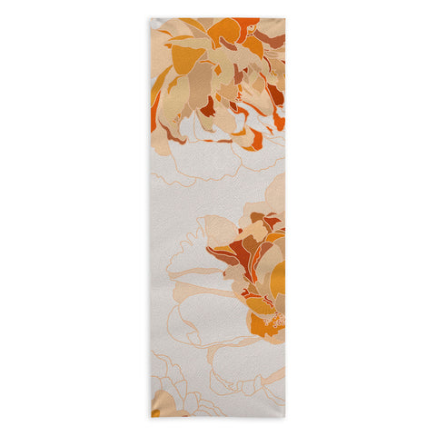 Iveta Abolina Peony Line Art I Yoga Towel