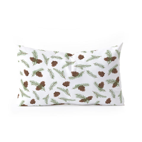 Iveta Abolina Pine Cone Dance I Oblong Throw Pillow