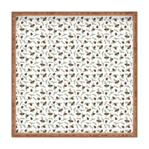 Iveta Abolina Pine Cone Dance I Square Tray