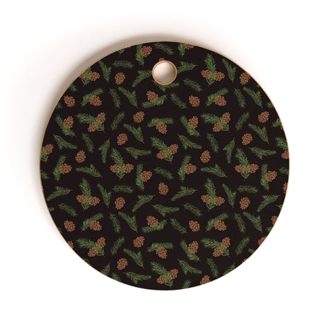 Iveta Abolina Pine Cone Dance II Cutting Board Round
