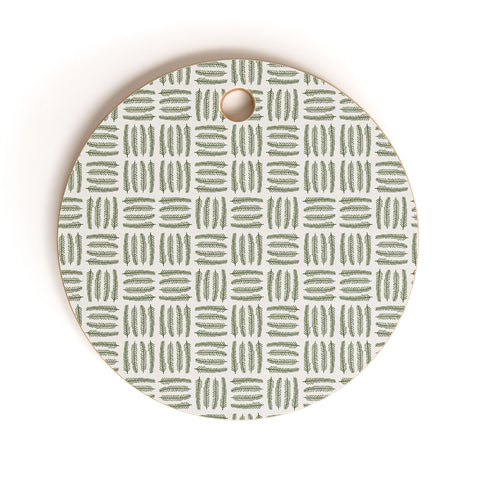 Iveta Abolina Pine Needle Checker II Cutting Board Round