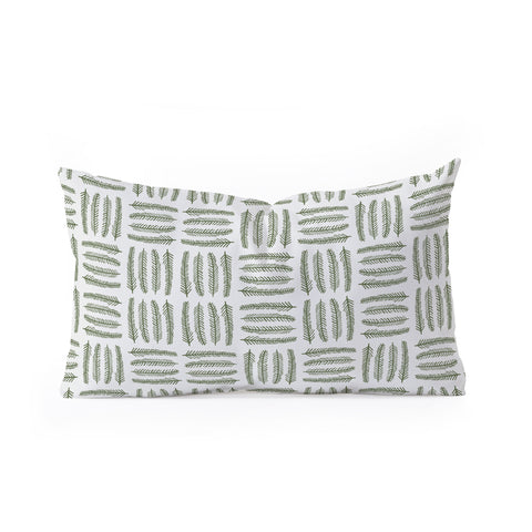 Iveta Abolina Pine Needle Checker II Oblong Throw Pillow
