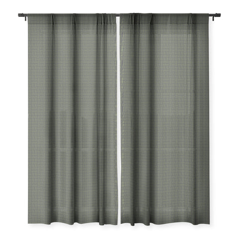 Iveta Abolina Pine Needle Checker III Sheer Window Curtain