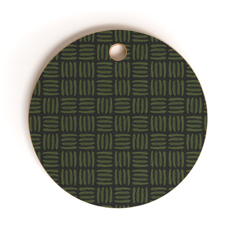 Iveta Abolina Pine Needle Checker III Cutting Board Round