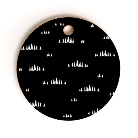 Iveta Abolina Pine Tree Garden Cutting Board Round