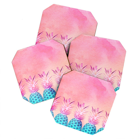 Iveta Abolina Pineapple Farm Coaster Set