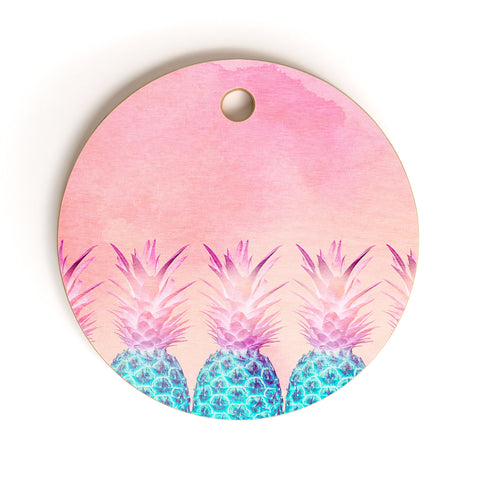 Iveta Abolina Pineapple Farm Cutting Board Round