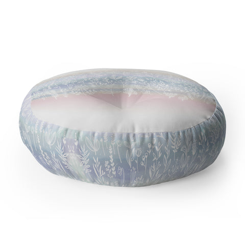 Iveta Abolina Pink Frost Floor Pillow Round