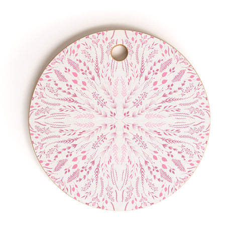 Iveta Abolina Pink Maze Cutting Board Round