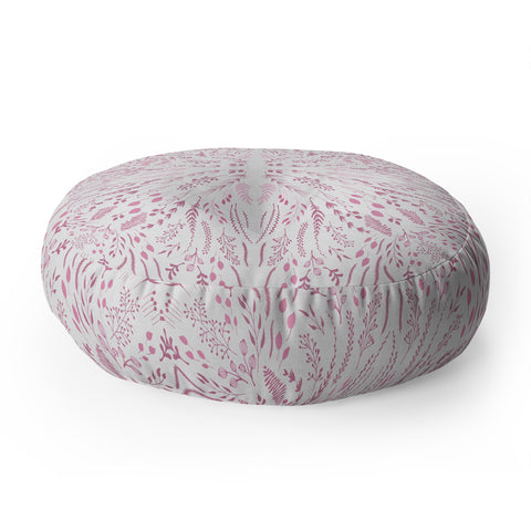 Iveta Abolina Pink Maze Floor Pillow Round