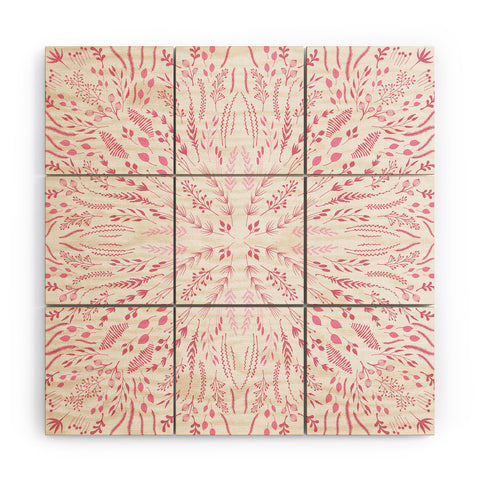 Iveta Abolina Pink Maze Wood Wall Mural