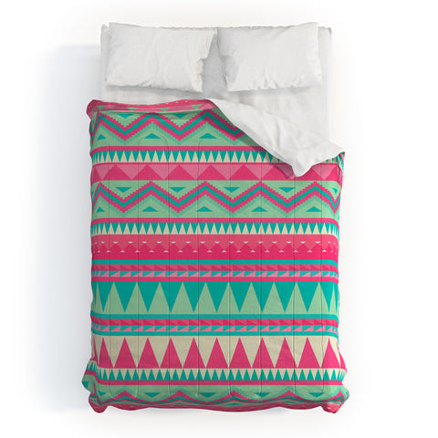 Iveta Abolina Pink Navajo Comforter