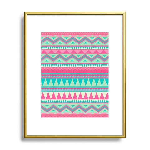 Iveta Abolina Pink Navajo Metal Framed Art Print