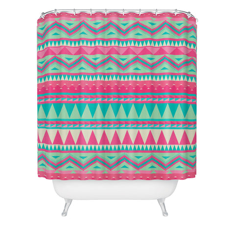 Iveta Abolina Pink Navajo Shower Curtain
