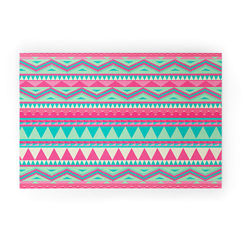 Iveta Abolina Pink Navajo Welcome Mat