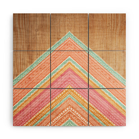 Iveta Abolina Pink Wave Wood Wall Mural