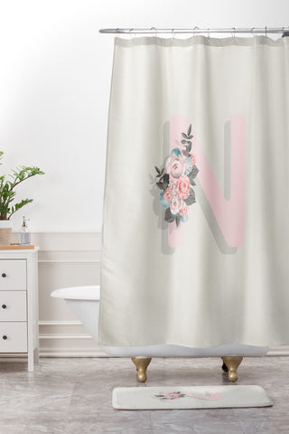 Iveta Abolina Pivoine N Shower Curtain And Mat