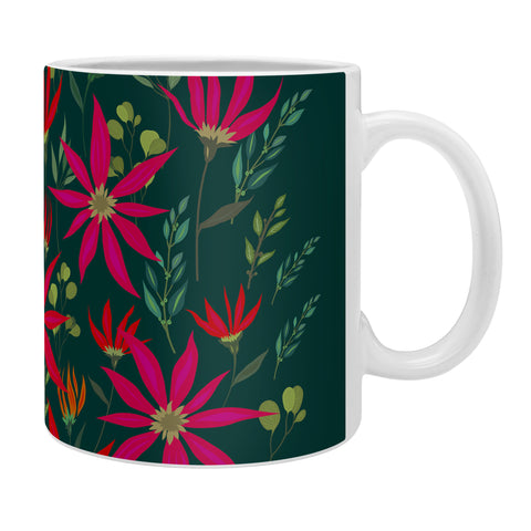 Iveta Abolina Poinsettia Emerald Coffee Mug