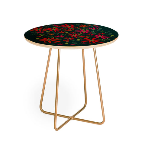 Iveta Abolina Poinsettia Emerald Round Side Table