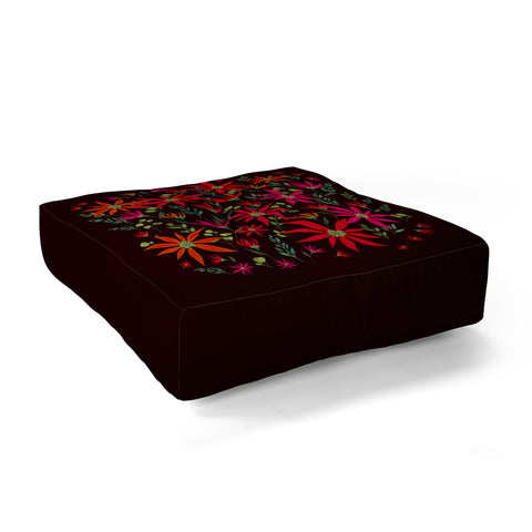 Iveta Abolina Poinsettia Ruby Floor Pillow Square