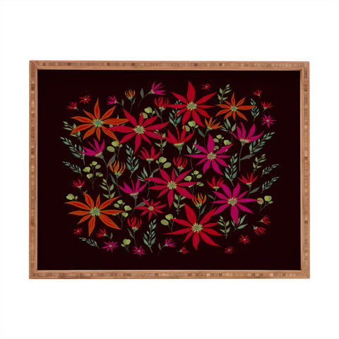 Iveta Abolina Poinsettia Ruby Rectangular Tray
