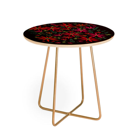 Iveta Abolina Poinsettia Ruby Round Side Table