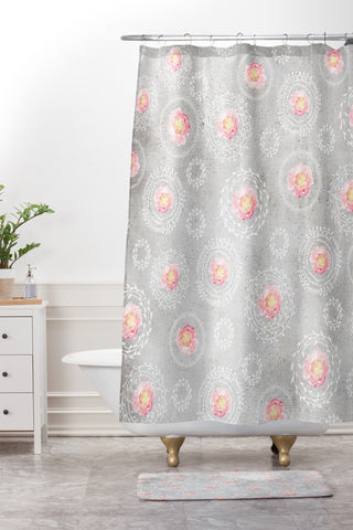 Iveta Abolina Pom Pom Clouds Shower Curtain And Mat