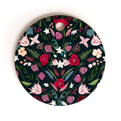 Iveta Abolina Poppy Meadow I Cutting Board Round