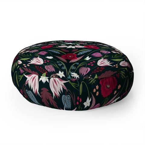 Iveta Abolina Poppy Meadow I Floor Pillow Round