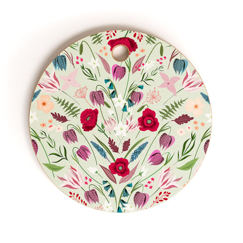 Iveta Abolina Poppy Meadow II Cutting Board Round