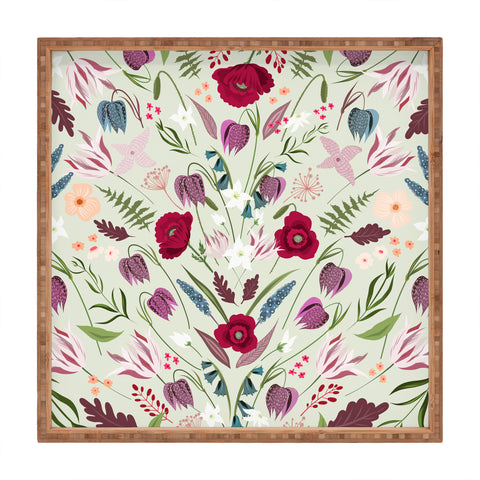 Iveta Abolina Poppy Meadow II Square Tray