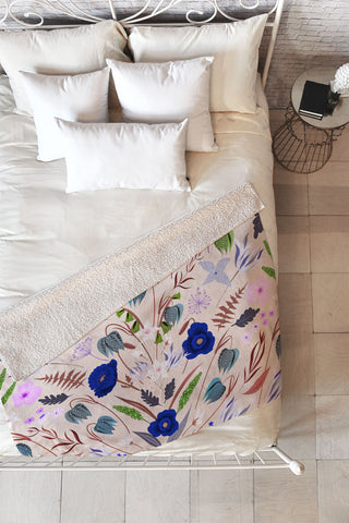 Iveta Abolina Poppy Meadow III Fleece Throw Blanket