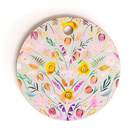 Iveta Abolina Poppy Meadow IV Cutting Board Round