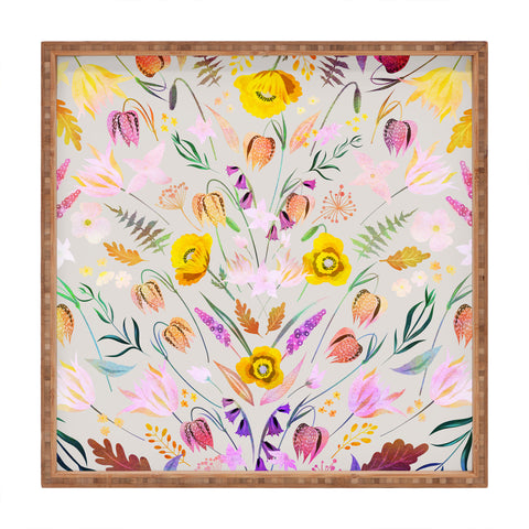 Iveta Abolina Poppy Meadow IV Square Tray