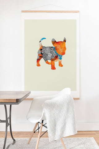 Iveta Abolina Puppy Frenchie Art Print And Hanger