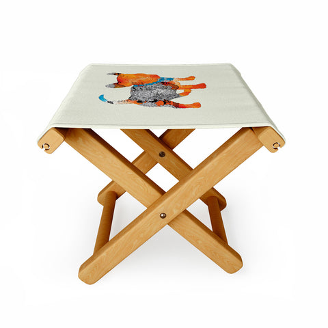 Iveta Abolina Puppy Frenchie Folding Stool