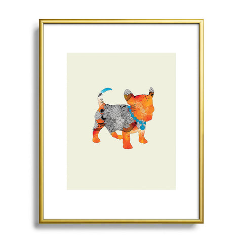 Iveta Abolina Puppy Frenchie Metal Framed Art Print