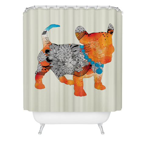 Iveta Abolina Puppy Frenchie Shower Curtain