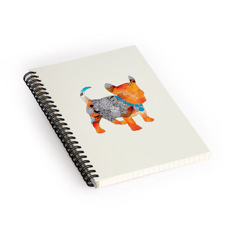 Iveta Abolina Puppy Frenchie Spiral Notebook