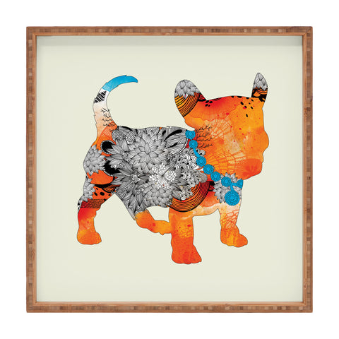 Iveta Abolina Puppy Frenchie Square Tray