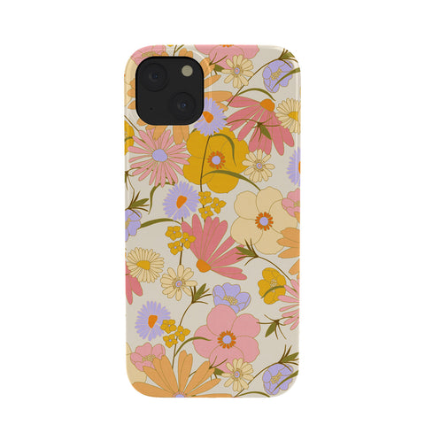 Iveta Abolina Purple Daisies 70s Cream Phone Case